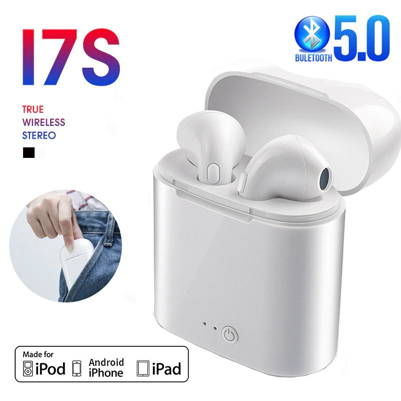 i7s Tws Wireless  Bluetooth Earbuds(Apple Air pod design) with Charging Box
