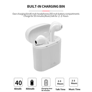 i7s Tws Wireless  Bluetooth Earbuds(Apple Air pod design) with Charging Box