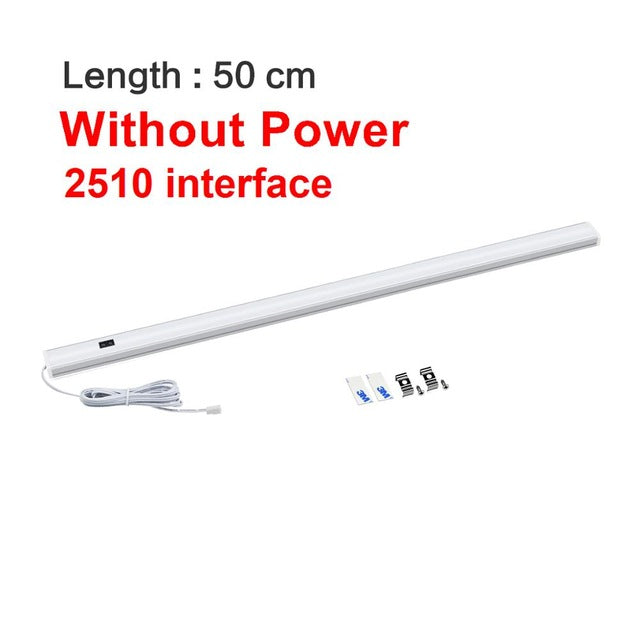 Hand Sweep Switch LED Under Cabinet Kitchen Light Bedroom Wardrobe Closet Night Lights 30/40/50cm LED Bar Light Indoor Home Lamp