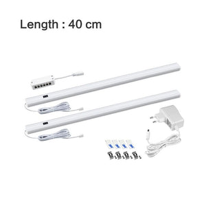 Hand Sweep Switch LED Under Cabinet Kitchen Light Bedroom Wardrobe Closet Night Lights 30/40/50cm LED Bar Light Indoor Home Lamp