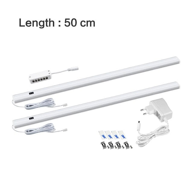 Hand Sweep Switch LED Under Cabinet Kitchen Light Bedroom Wardrobe Closet Night Lights 30/40/50cm LED Bar Light Indoor Home Lamp