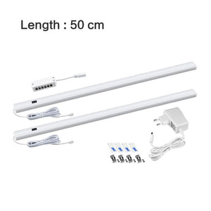 Hand Sweep Switch LED Under Cabinet Kitchen Light Bedroom Wardrobe Closet Night Lights 30/40/50cm LED Bar Light Indoor Home Lamp