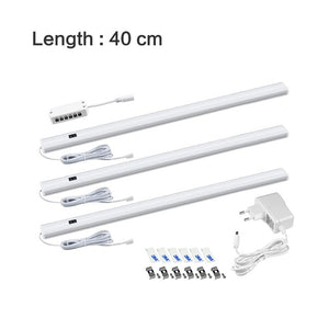 Hand Sweep Switch LED Under Cabinet Kitchen Light Bedroom Wardrobe Closet Night Lights 30/40/50cm LED Bar Light Indoor Home Lamp