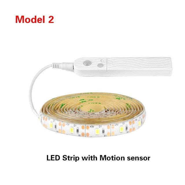 PIR Motion Sensor LED Lights For Kitchen LED Under Cabinet Light Bedside Stairs Wardrobe Night Security Lamp Battery Power Lamp